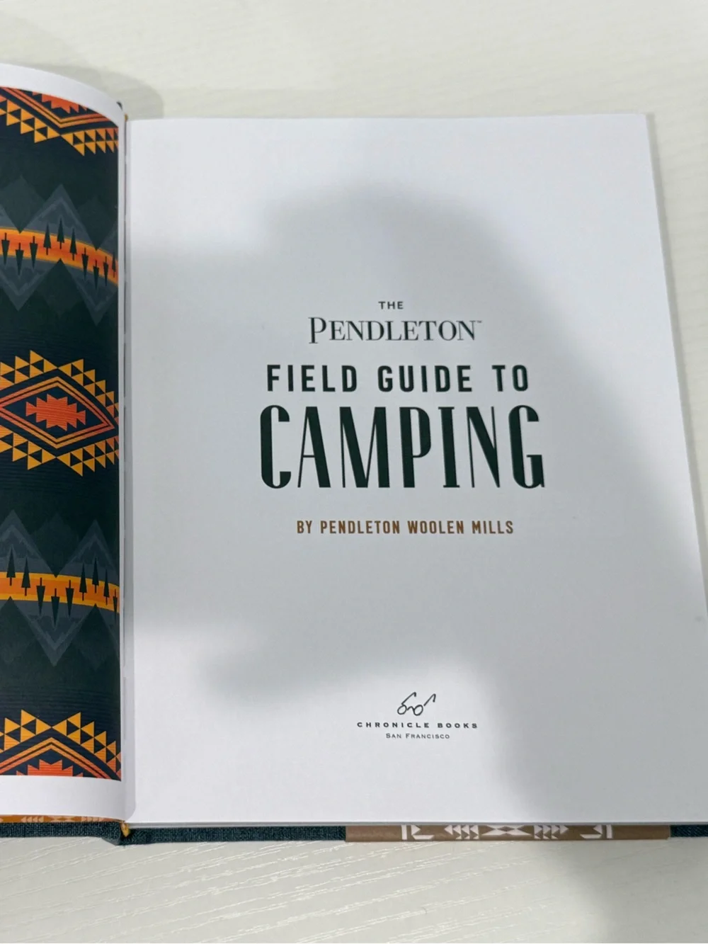 Pendleton Camping Field Guide — Navy, Gold & Cream Patterned Edge